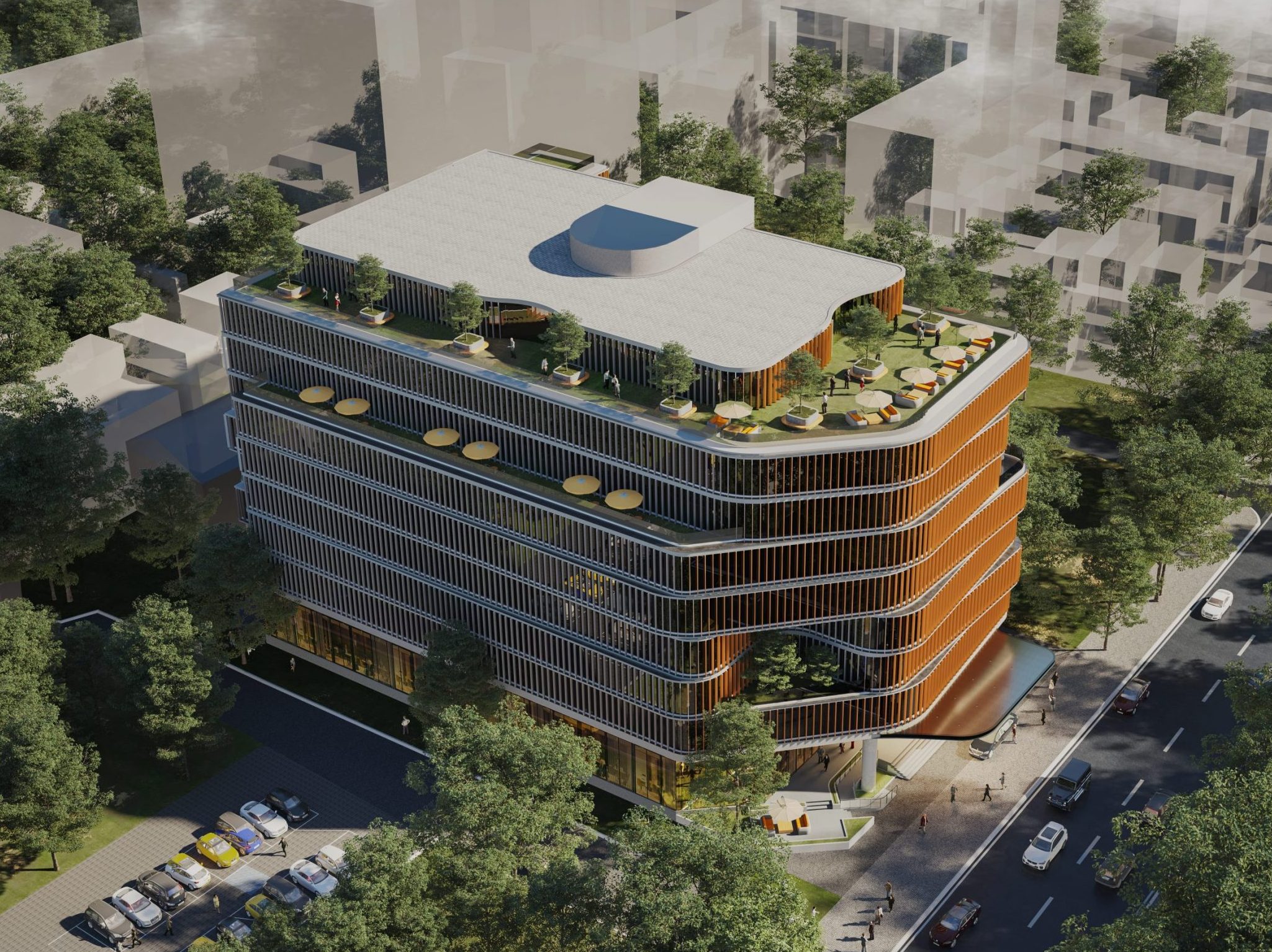 Grand Terra (36 Cát Linh) - mặt ngoài tòa nhà